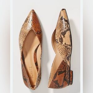 SCHUTZ Katiely Snakeskin Loafers size 8.5